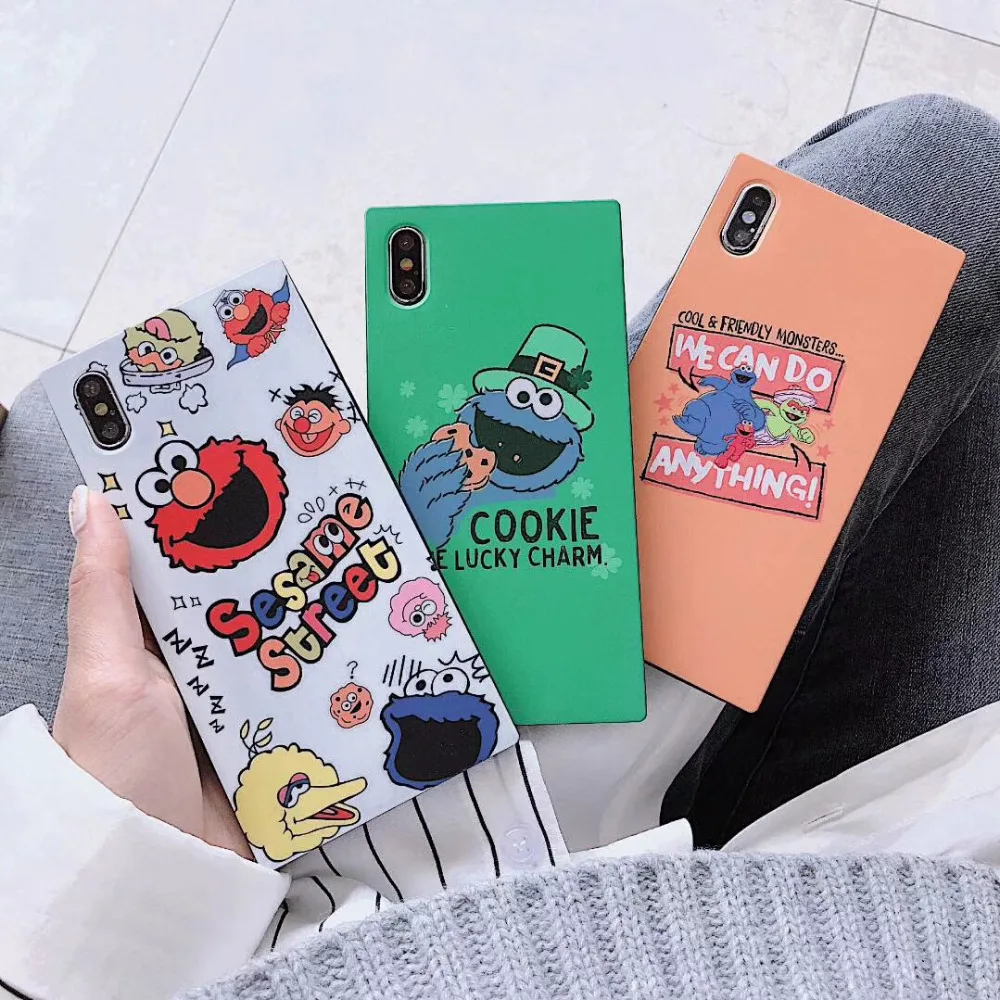 KAIEN Square funny cute cartoon Sesame Street Fashion soft cover for Apple Mobile phone case for iPhone 6 6s 7 8plus X XR XS MAX
KAIEN Square funny cute cartoon Sesame Street Fashion soft cover for Apple Mobile phone case for iPhone 6 6s 7 8plus X XR XS MAX