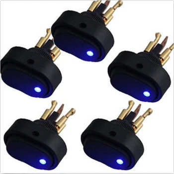 AUTO 5pcs Car Accessories 12v 30A Round rocker arm with blue LED light On / Off
AUTO 5pcs Car Accessories 12v 30A Round rocker arm with blue LED light On / Off