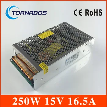 250W 15V 16.5A Single Output Switching power supply for LED Strip light AC-DC 110/220VAC input (S-250-15)
250W 15V 16.5A Single Output Switching power supply for LED Strip light AC-DC 110/220VAC input (S-250-15)