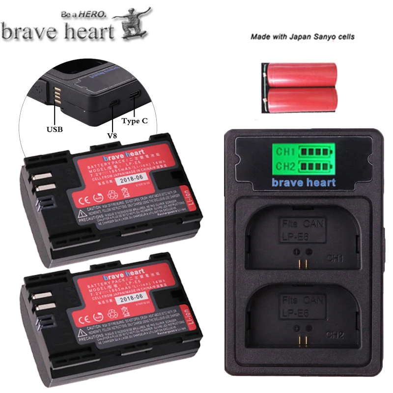 2x LP-E6N LP-E6 LPE6 batteria LP E6 E6N Battery + dual charger For Canon EOS 5D2 5D3 7D 5D 6D 70D 80D 60D Mark II III LC-E6E
2x LP-E6N LP-E6 LPE6 batteria LP E6 E6N Battery + dual charger For Canon EOS 5D2 5D3 7D 5D 6D 70D 80D 60D Mark II III LC-E6E
