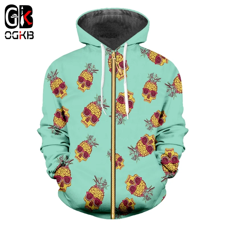 OGKB Funny Hoodies With Zip New Harajuku Women/men's Print Pineapple With Glass 3D Sweatshirt Unisex Long Sleeve Cardigan Jacket
OGKB Funny Hoodies With Zip New Harajuku Women/men's Print Pineapple With Glass 3D Sweatshirt Unisex Long Sleeve Cardigan Jacket