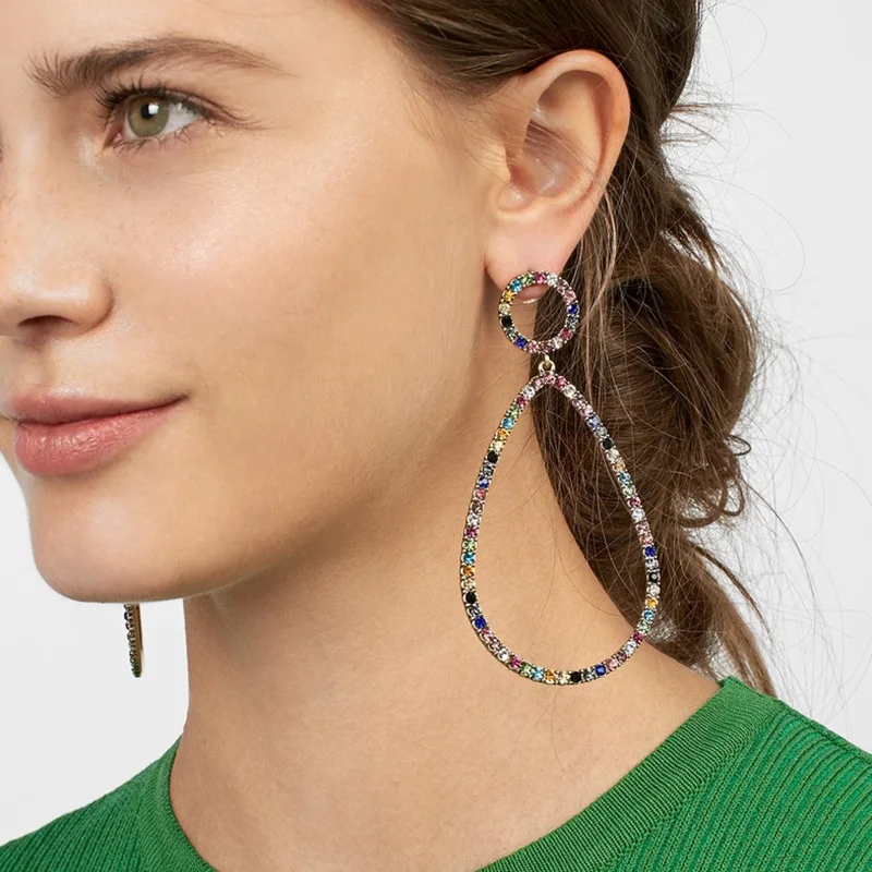 JUJIA Trendy Big Statement Dangle Earring For Women Vintage CZ Crystal Water Drop Earring Bijoux Wholesale
JUJIA Trendy Big Statement Dangle Earring For Women Vintage CZ Crystal Water Drop Earring Bijoux Wholesale