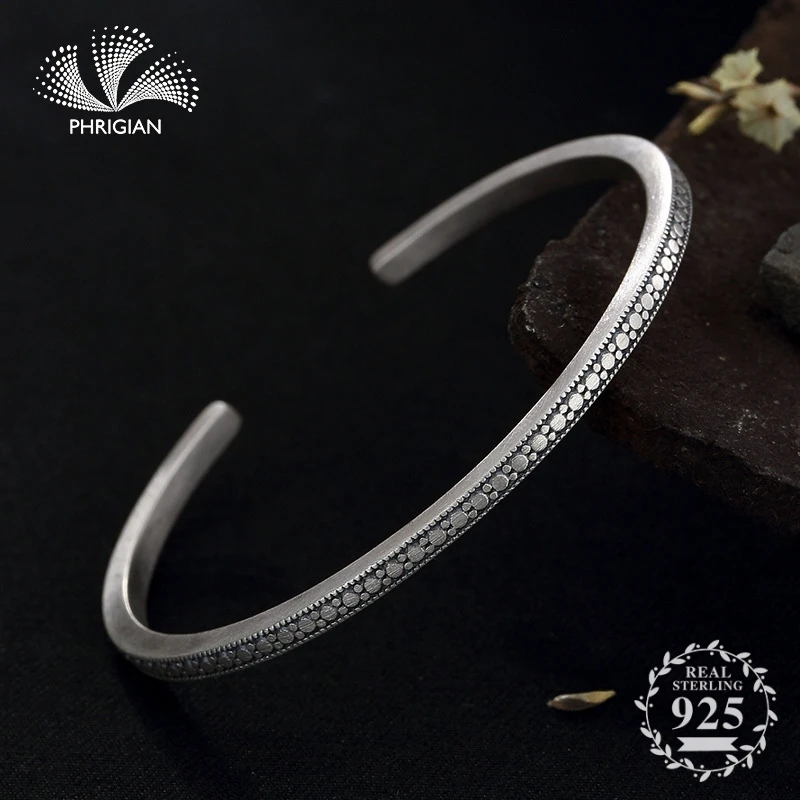 NOT FAKE S990 Fine Jewelry 925 Sterling Silver Bangle S925 DOTs simple Ethnic Jewelry Handmade Nature flea market Luxury retro
NOT FAKE S990 Fine Jewelry 925 Sterling Silver Bangle S925 DOTs simple Ethnic Jewelry Handmade Nature flea market Luxury retro