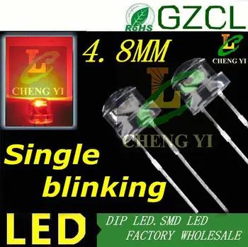 Single blinking leds RED 1.5Hz led didoe 4.8mm Straw hat dip led red/green/blue/white Automatic flashing 2-PIN 5mm bulb 15-20mA
Single blinking leds RED 1.5Hz led didoe 4.8mm Straw hat dip led red/green/blue/white Automatic flashing 2-PIN 5mm bulb 15-20mA