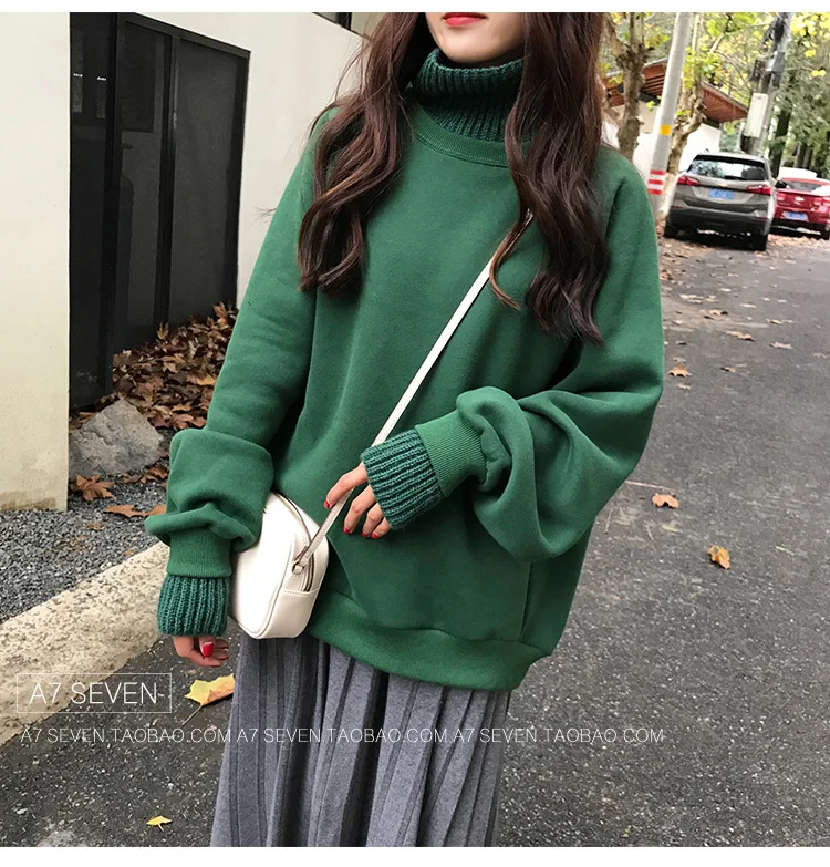 Winter Women Sweaters 2019 High Streetwear Turtleneck Oversized Pullovers Female Korean Chic Loose Knitted Tops Pull Jumpers
Winter Women Sweaters 2019 High Streetwear Turtleneck Oversized Pullovers Female Korean Chic Loose Knitted Tops Pull Jumpers