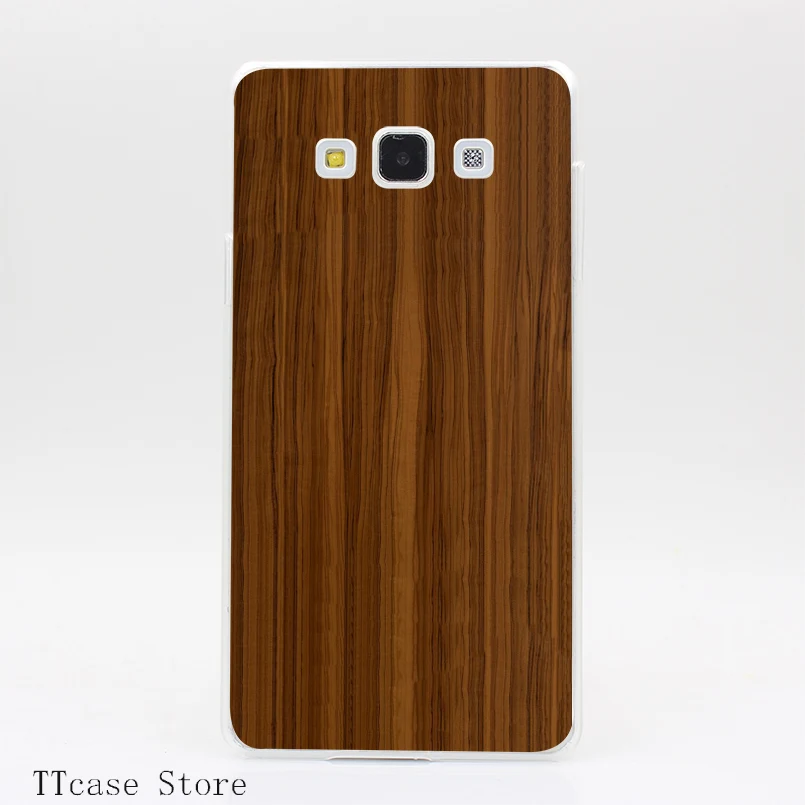 4122CA Wooden pattern Transparent Hard Cover font b Case b font for Galaxy A3 A5 A7