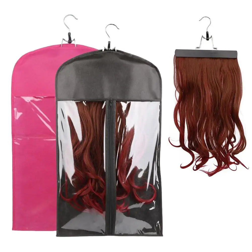 Non - Woven Hair Extensions Wigs Storage Bag With Wig Hanger Dust Proof Protective Holder For Styling Accessories | Дом и сад