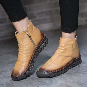 Winter Women Boots Warm Fur Ankle Boots Snow Boots Quality Leather Women Flat Shoes Zapatos Mujer Black Yellow Red Size 28-66
Winter Women Boots Warm Fur Ankle Boots Snow Boots Quality Leather Women Flat Shoes Zapatos Mujer Black Yellow Red Size 28-66