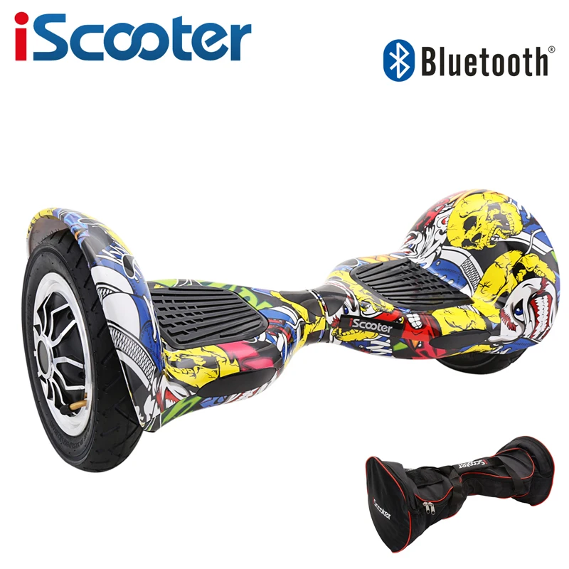 IScooter Ховерборд 10 дюймов Bluetooth 2 колеса электрический скутер два умных гироскоп