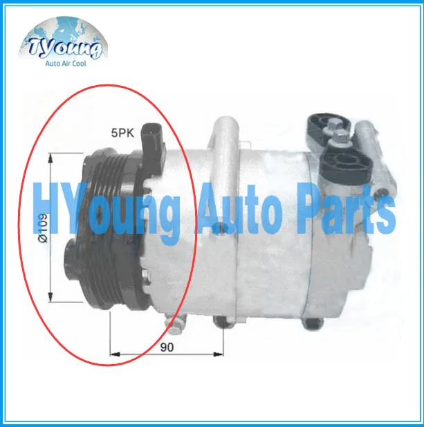 VS16 clutch PV5 109mm Auto air compressor clutch for Ford C-Max Focus Volvo C30 S40 V50 1333042 3M5H19497BA 1490495
VS16 clutch PV5 109mm Auto air compressor clutch for Ford C-Max Focus Volvo C30 S40 V50 1333042 3M5H19497BA 1490495