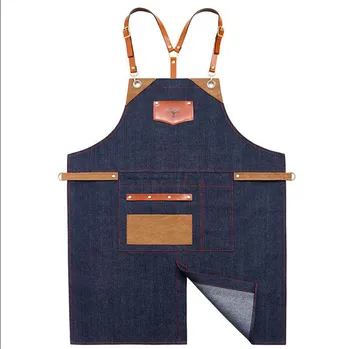 Denim Kitchen Cooking Apron with Adjustable Cotton Strap Large Pockets Blue Barista Men and Women Homewear
Denim Kitchen Cooking Apron with Adjustable Cotton Strap Large Pockets Blue Barista Men and Women Homewear