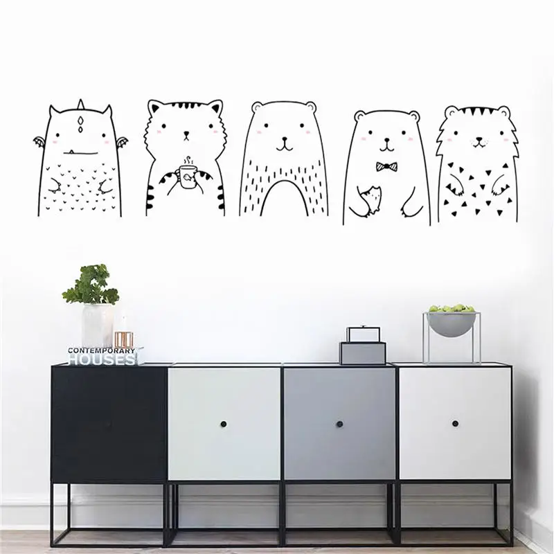 Cartoon Animal DIY Wall Sticker Art Poster For Kids Room Living Room Home Decor Nordic Style Wallpaper PVC Mural Decals 29*25cm
Cartoon Animal DIY Wall Sticker Art Poster For Kids Room Living Room Home Decor Nordic Style Wallpaper PVC Mural Decals 29*25cm