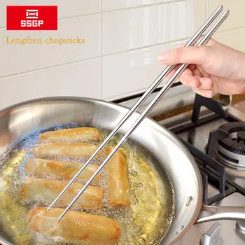 Lengthen Chopsticks Stainless Steel Reusable Japanese Sushi Sticks Korean Hot Pot Noodles Frying Tableware Chinese Chopsticks
Lengthen Chopsticks Stainless Steel Reusable Japanese Sushi Sticks Korean Hot Pot Noodles Frying Tableware Chinese Chopsticks