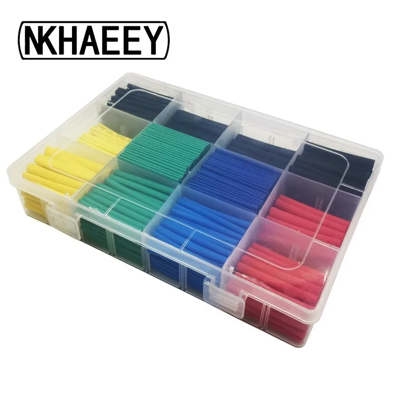 530pcs Set Polyolefin Shrinking Assorted Heat Shrink Tube Wire Cable Insulated Sleeving Tubing Set CLH@8
530pcs Set Polyolefin Shrinking Assorted Heat Shrink Tube Wire Cable Insulated Sleeving Tubing Set CLH@8