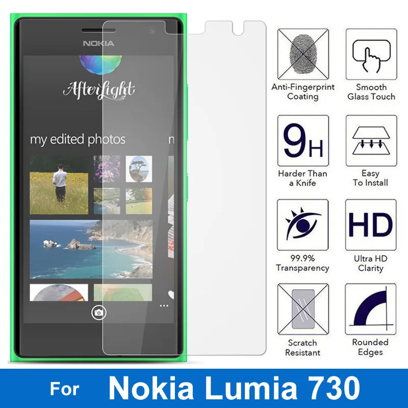 9H Hardness Nano-coated Tempered Glass Screen Protector Protective Film For Microsoft Nokia Lumia 735 730 4G Lte Dual Sim N730
9H Hardness Nano-coated Tempered Glass Screen Protector Protective Film For Microsoft Nokia Lumia 735 730 4G Lte Dual Sim N730