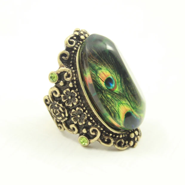 Fashion Vintage Jewelry Decorative Pattern Peacock Feather Male Finger Rings Charms
Fashion Vintage Jewelry Decorative Pattern Peacock Feather Male Finger Rings Charms