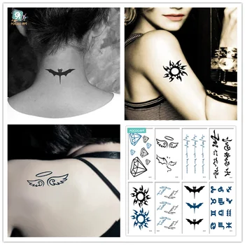 HC Mixed 8 Sheets Classic Tattoos With Black bat Diamonds Black Tattoo Prosthesis Temporary Tattoos for Female and Male.
HC Mixed 8 Sheets Classic Tattoos With Black bat Diamonds Black Tattoo Prosthesis Temporary Tattoos for Female and Male.