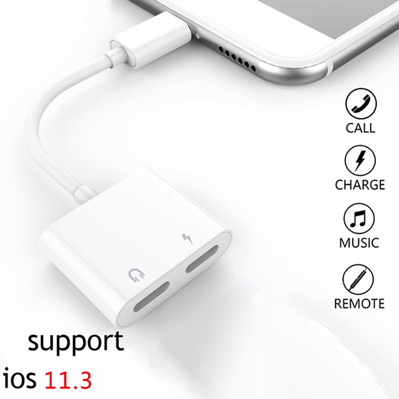 2 in 1 Dual Jack Adapter Audio Charging Splitter Cable for iPhone X/8/8Plus/7/7Plus Earphone Headphones Converter For iOS 11
2 in 1 Dual Jack Adapter Audio Charging Splitter Cable for iPhone X/8/8Plus/7/7Plus Earphone Headphones Converter For iOS 11
