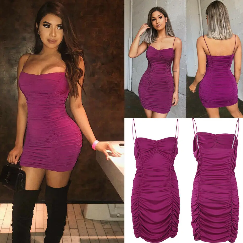 Sexy Women Bodycon Stretch Sleeveless Strappy Backless Bodycon Casual Solid Clubwear Evening Party Mini Dress
Sexy Women Bodycon Stretch Sleeveless Strappy Backless Bodycon Casual Solid Clubwear Evening Party Mini Dress