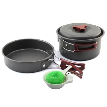 Hard anodic oxidation camping cookware set barbecue pot set outdoor portable jacketed kettle
Hard anodic oxidation camping cookware set barbecue pot set outdoor portable jacketed kettle