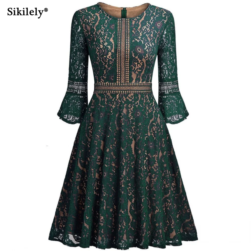 Actual High Street Lace Dress Lady A Line Party Dress 3/4 Sleeve Popular Cocktail Banquest Dresses Knee Length Elegant Womens
Actual High Street Lace Dress Lady A Line Party Dress 3/4 Sleeve Popular Cocktail Banquest Dresses Knee Length Elegant Womens