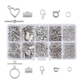 1 Box Mixed Connector Jewelry Findings with Alloy Lobster Claw Clasps Spring Clasps Toggle Clasps Ribbon Ends Jump Rings For DIY
1 Box Mixed Connector Jewelry Findings with Alloy Lobster Claw Clasps Spring Clasps Toggle Clasps Ribbon Ends Jump Rings For DIY