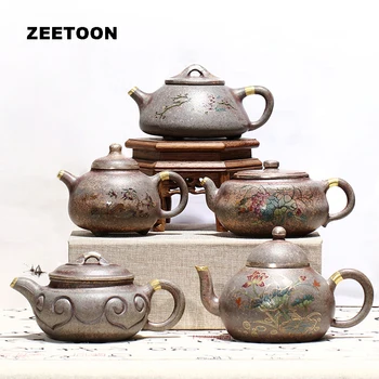 190cc Authentic Yixing Teapot Master Handmade Kiln Change Enamel Flower Pot Tea Maker Chinese Tea Set Purple Clay Tea Pot Kettle
190cc Authentic Yixing Teapot Master Handmade Kiln Change Enamel Flower Pot Tea Maker Chinese Tea Set Purple Clay Tea Pot Kettle