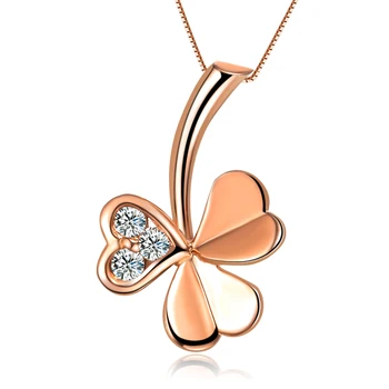 Thansgiving Day Gift GVBORI 18K Rose Gold Natural Diamond Clover Pendant Fine Jewelry Wedding/Engagement For Women Happiness
Thansgiving Day Gift GVBORI 18K Rose Gold Natural Diamond Clover Pendant Fine Jewelry Wedding/Engagement For Women Happiness