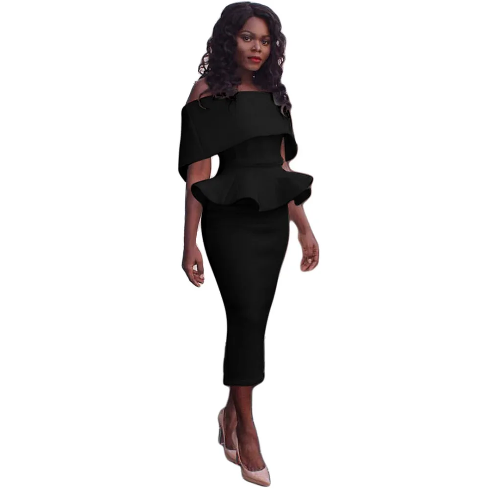 Elegant Sexy Women Off the Shoulder Dress Ruffles Back Zipper Peplum Waist Bodycon Bandage Party Dresses for Women New Clubwear
Elegant Sexy Women Off the Shoulder Dress Ruffles Back Zipper Peplum Waist Bodycon Bandage Party Dresses for Women New Clubwear