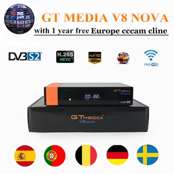 GT MEDIA V8 NOVA Satellite TV Receiver DVB-S2 with free Europe cccam cline for 1 year spain cccam cline espa a WIFI Built-in
GT MEDIA V8 NOVA Satellite TV Receiver DVB-S2 with free Europe cccam cline for 1 year spain cccam cline espa a WIFI Built-in