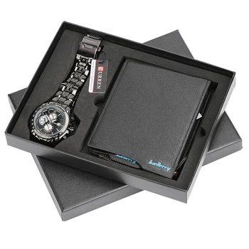 Business Men Watches Steel/leather Band Men Quartz Wrist Watch Genuine Leather Wallet Gift Set for Boyfriend Dad Top Sale 2019
Business Men Watches Steel/leather Band Men Quartz Wrist Watch Genuine Leather Wallet Gift Set for Boyfriend Dad Top Sale 2019