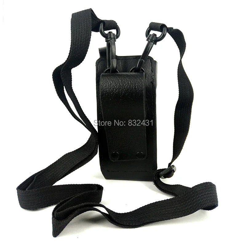 Cowhide Leather Protective Sleeve Bag Case for Motorola XIR P6600 P6620 P8268 P8260 Walkie Talkie 3