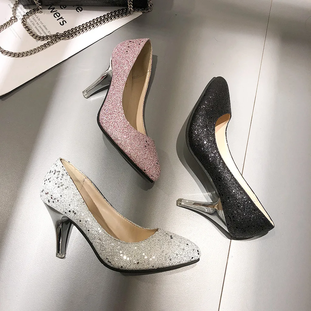ladies sandals with heel Women's Ladies Fashion Bling Pointed Toe Shallow Casual High Heels Wedding Shoes summer sandals Ju10
ladies sandals with heel Women's Ladies Fashion Bling Pointed Toe Shallow Casual High Heels Wedding Shoes summer sandals Ju10