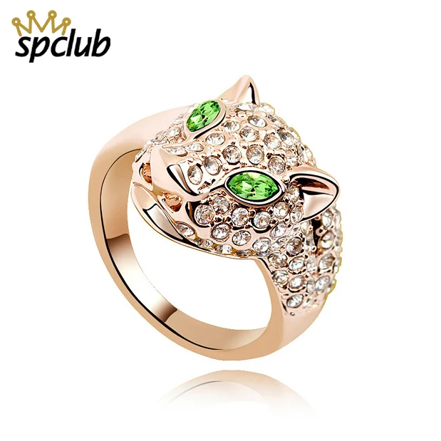 Charm Fashion Crystals from Swarovski Leopard Rings For Women Gold Color Metals Punk Rock Party Ring Vintage Animal Jewelry
Charm Fashion Crystals from Swarovski Leopard Rings For Women Gold Color Metals Punk Rock Party Ring Vintage Animal Jewelry