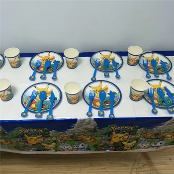 52pcs Pikachu Birthday Party Decoration Tablecloth Paper Cup Plates Knife Fork Spoon Flag Pikachu Disposable Tableware Set
52pcs Pikachu Birthday Party Decoration Tablecloth Paper Cup Plates Knife Fork Spoon Flag Pikachu Disposable Tableware Set
