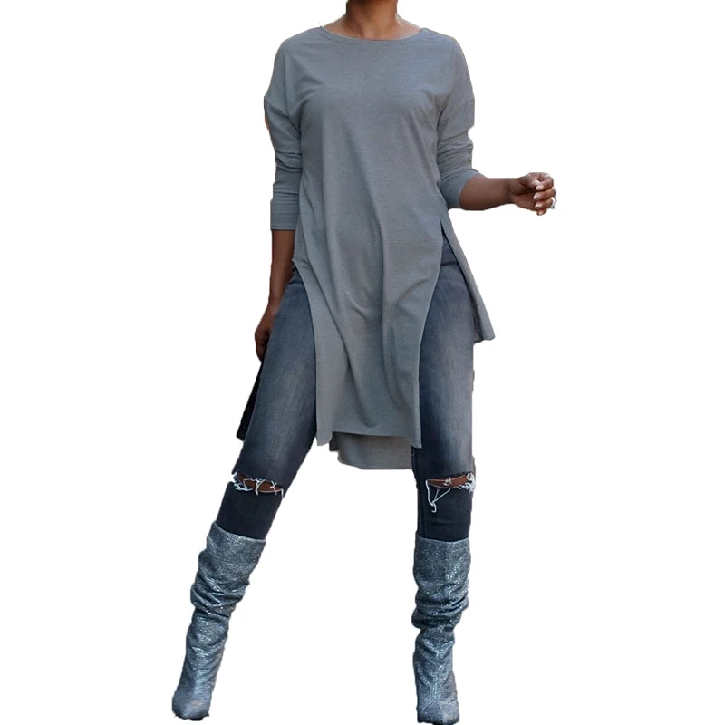 2019 ZANZEA Women O Neck Long Sleeve Split Hem Irregular Solid Loose Long Blouse Fashion Party Shirt High Low Pullover Plus Size
2019 ZANZEA Women O Neck Long Sleeve Split Hem Irregular Solid Loose Long Blouse Fashion Party Shirt High Low Pullover Plus Size