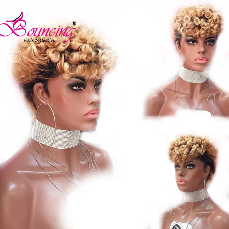 Bouncing Brazilian Human Hair Wigs 13*4 Lace Front Human Hair Wigs Short Cut Pixie Wigs 1B/27 Curly Customized Wigs
Bouncing Brazilian Human Hair Wigs 13*4 Lace Front Human Hair Wigs Short Cut Pixie Wigs 1B/27 Curly Customized Wigs