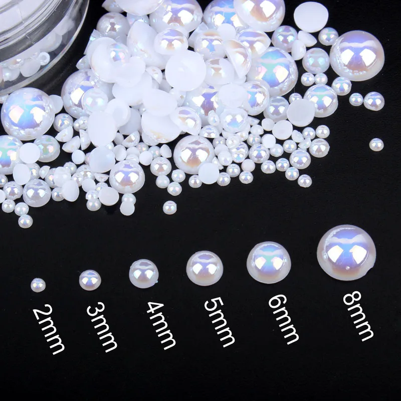 2-8mm 15g/lot White AB Color Flatback Half Round Plastic ABS Imitation Pearl Beads For Jewelry Craft Scrapbook Decoration DIY
2-8mm 15g/lot White AB Color Flatback Half Round Plastic ABS Imitation Pearl Beads For Jewelry Craft Scrapbook Decoration DIY