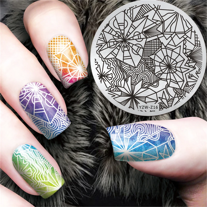 YZWLE 1Pc 5.5cm Round Nail Stamping Plates Stainless Steel Geometry Design Nails Art Stamp Templates For Gel Polish #YZW-Z16
YZWLE 1Pc 5.5cm Round Nail Stamping Plates Stainless Steel Geometry Design Nails Art Stamp Templates For Gel Polish #YZW-Z16