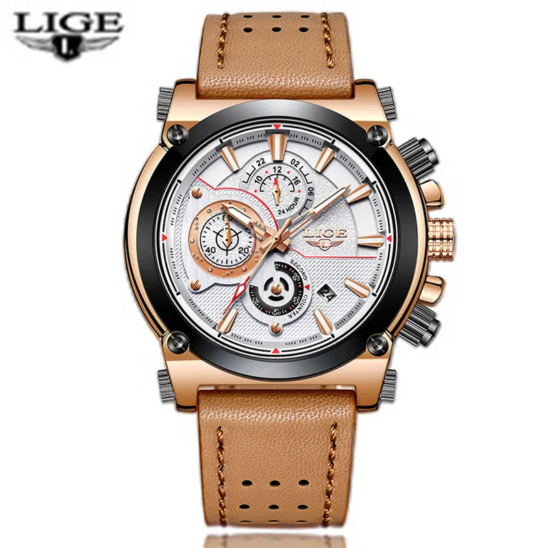 New LIGE Mens Watches Top Brand Luxury Quartz Large Dial Watch Men Sport Military Waterproof Leather Watch Relogio Masculino
New LIGE Mens Watches Top Brand Luxury Quartz Large Dial Watch Men Sport Military Waterproof Leather Watch Relogio Masculino