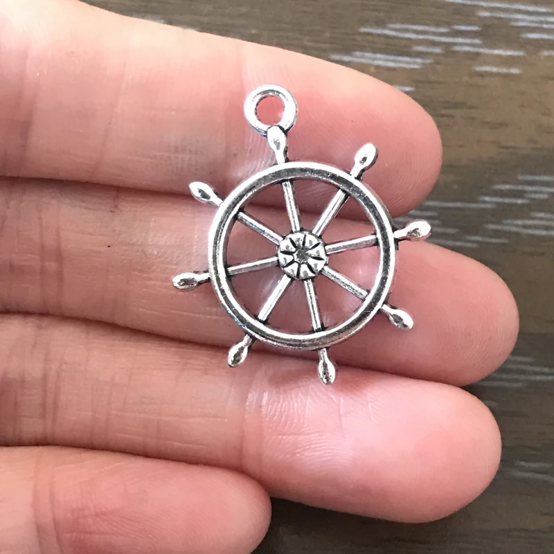 12PCS DIY Nautical Ship Wheel Charms Zinc Alloy Pendant for Charms Bracelet Necklaces Earrings Zipper Pulls bookmarks
12PCS DIY Nautical Ship Wheel Charms Zinc Alloy Pendant for Charms Bracelet Necklaces Earrings Zipper Pulls bookmarks