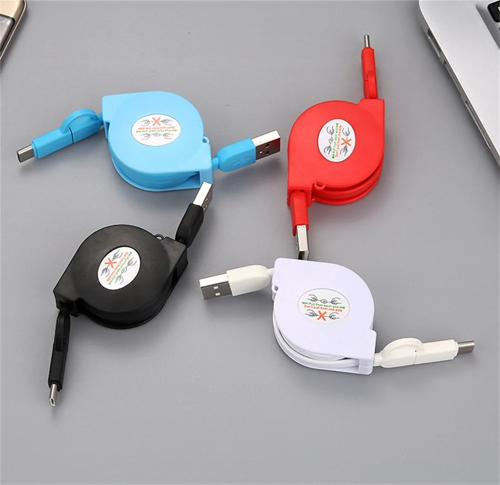 Retractable Charger Cable 1M/3FT Universal Micro USB & Type-C 2 in 1 Retractable Data Charger Cable Cord
Retractable Charger Cable 1M/3FT Universal Micro USB & Type-C 2 in 1 Retractable Data Charger Cable Cord