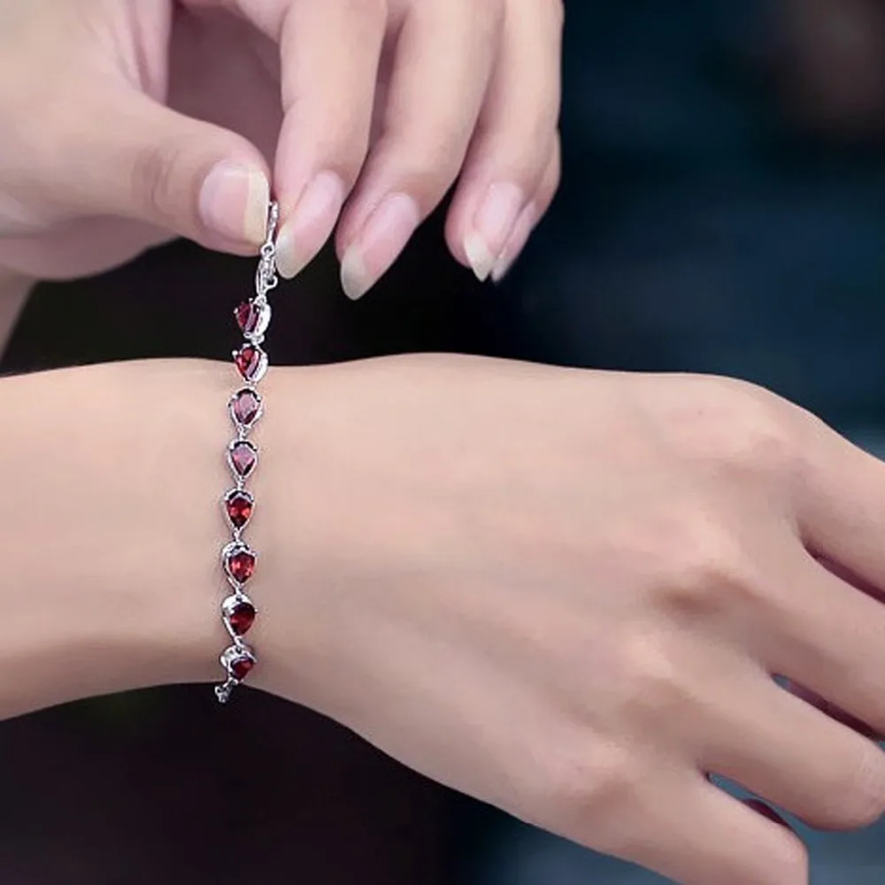 GVBORI 925 Sterling Sliver Natural stones Gemstone Bracelet For Women Fine Jewelry Valentine Gift
GVBORI 925 Sterling Sliver Natural stones Gemstone Bracelet For Women Fine Jewelry Valentine Gift