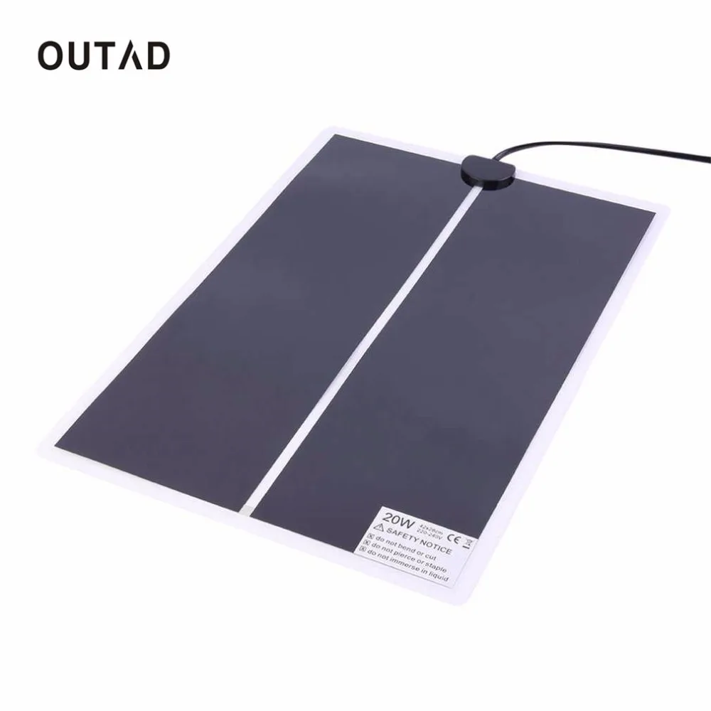 Image OUTAD Hot Sale IR 20W Adjustable Temperature Heating Pad Mat for Reptile Amphibians Pet Brand New