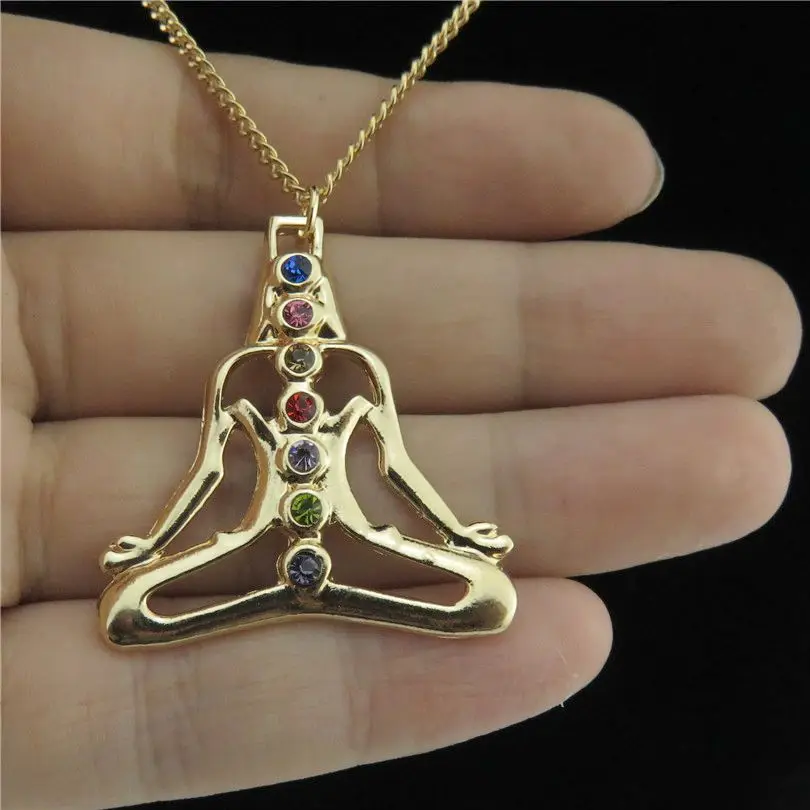 GLOWCAT Q21A56 LC Light Gold Alloy Women Colorful Rhinestone Chakra Buddha Yoga Pendant Collar Choker Necklace 18"
GLOWCAT Q21A56 LC Light Gold Alloy Women Colorful Rhinestone Chakra Buddha Yoga Pendant Collar Choker Necklace 18"