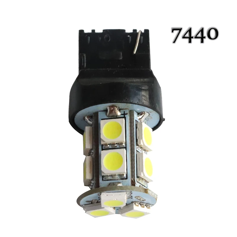 

50X T20 7440 W21W 13 SMD 5050 13SMD LED Car Wedge Brake Turn signal Backup Light Lamp White Red Yellow Blue DC12V