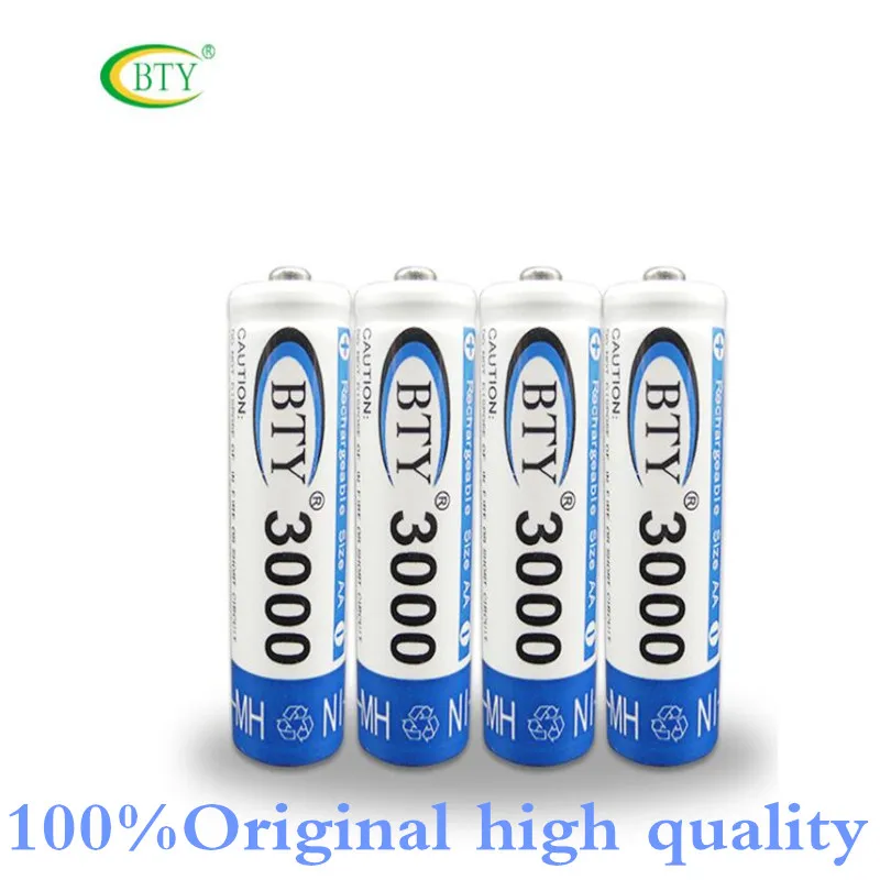 

High Quanlity Rechargeable Battery AA 3000 8 X BTY NI-MH 1.2V Rechargeable 2A Battery Baterias Bateria Batteries