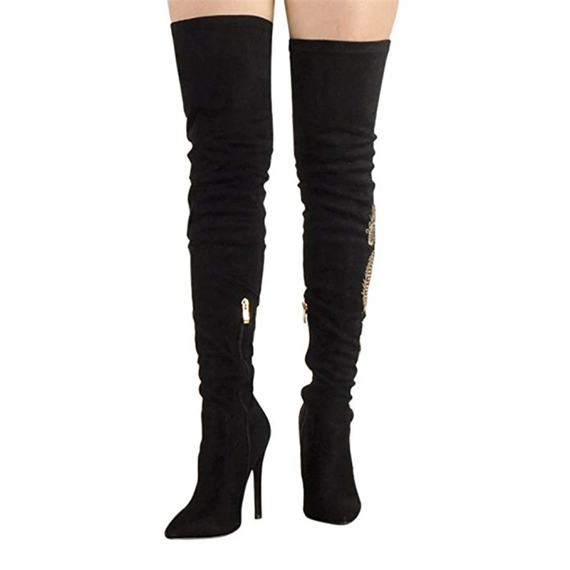 Doratasia New Plus Size 43 Hot Sale Elastic Party Boots Shoes Woman Sexy High Heels Dragon Embroidery Over The Knee Boots
Doratasia New Plus Size 43 Hot Sale Elastic Party Boots Shoes Woman Sexy High Heels Dragon Embroidery Over The Knee Boots