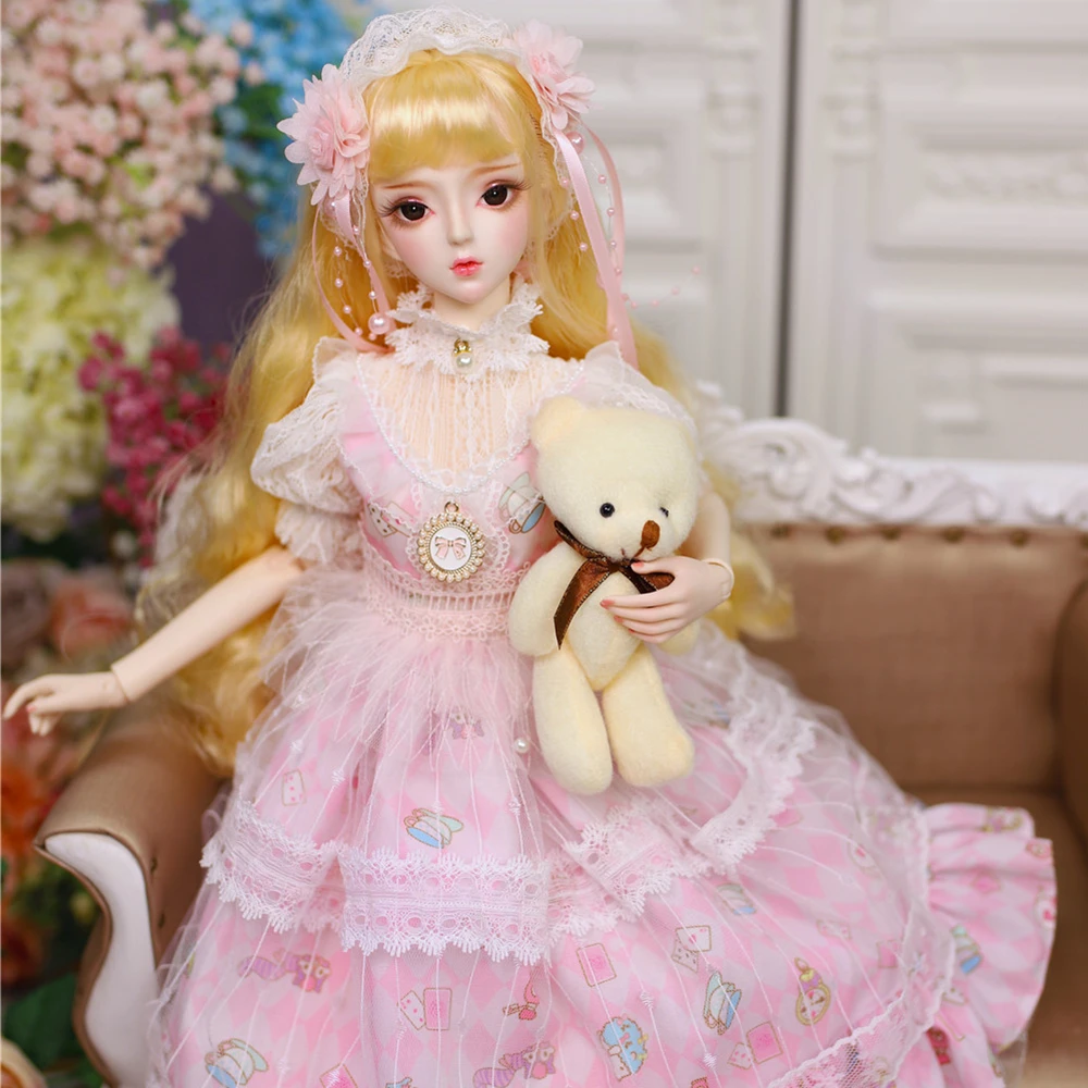 

DBS Doll 1/3 BJD Dream Fairy Name By Elena Mechanical Joint Body With Makeup Including Hair Eyes Clothes 62cm Height Girls SD