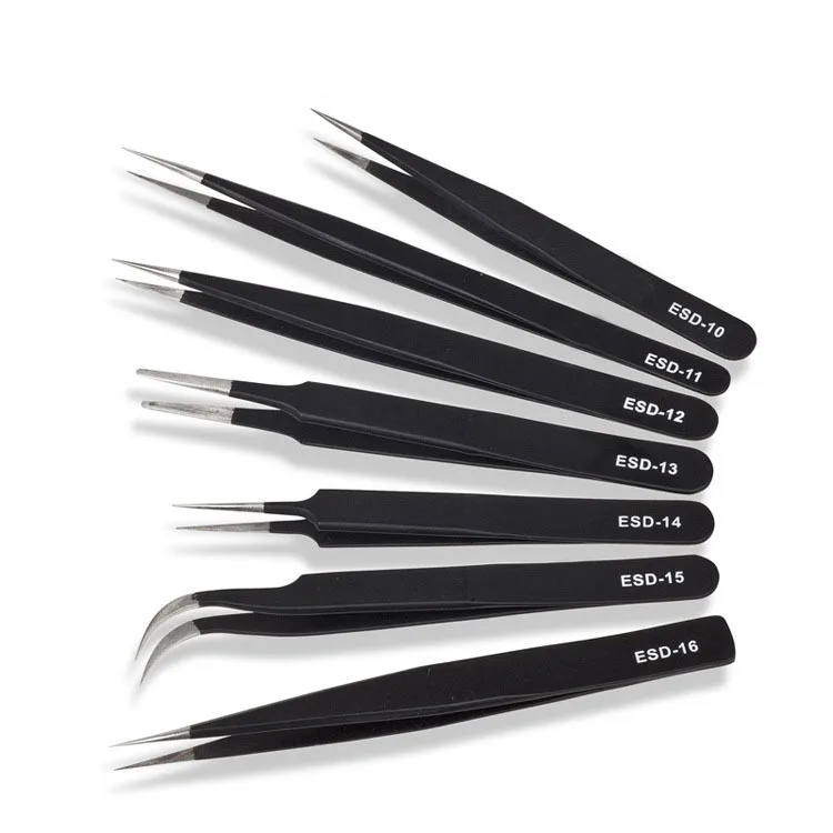 ESD precision anti-static stainless steel tweezers pointed elbow disassemble electronic maintenance industrial maintenance tools
ESD precision anti-static stainless steel tweezers pointed elbow disassemble electronic maintenance industrial maintenance tools